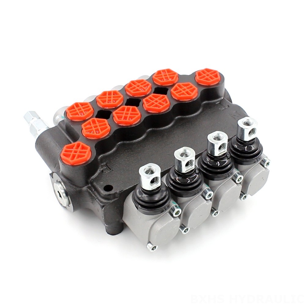 12v Hydraulic Control Valve 4-Spool Hydraulic Directional Valve | Customizable & OEM Available image