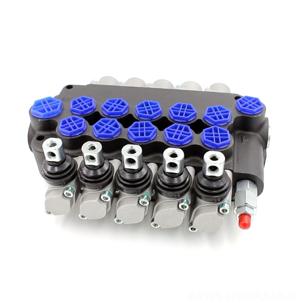 Electronic Hydraulic Flow Control Valve P80F-G34-OT Manual 5 Spool Monoblock Directional Valve image