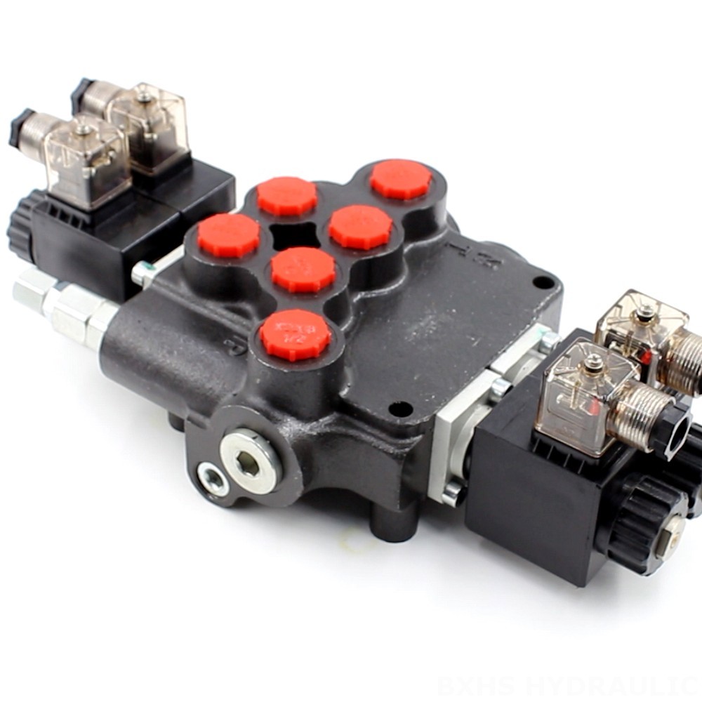 Two Output Hydraulic Levers 2-Spool Hydraulic Valve | P80 Model | Factory Direct & Customizable image