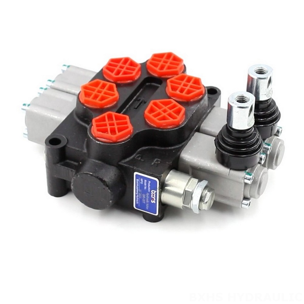 Dual Spool Hydraulic Valve Q45 Manual 2 Spool Monoblock Directional Valve | Premium Hydraulics image