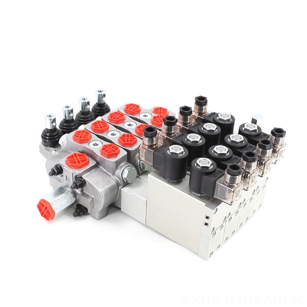 SD8-PG2 Electro-Hydraulic 4 Spool Sectional Directional Valve - Factory Direct image