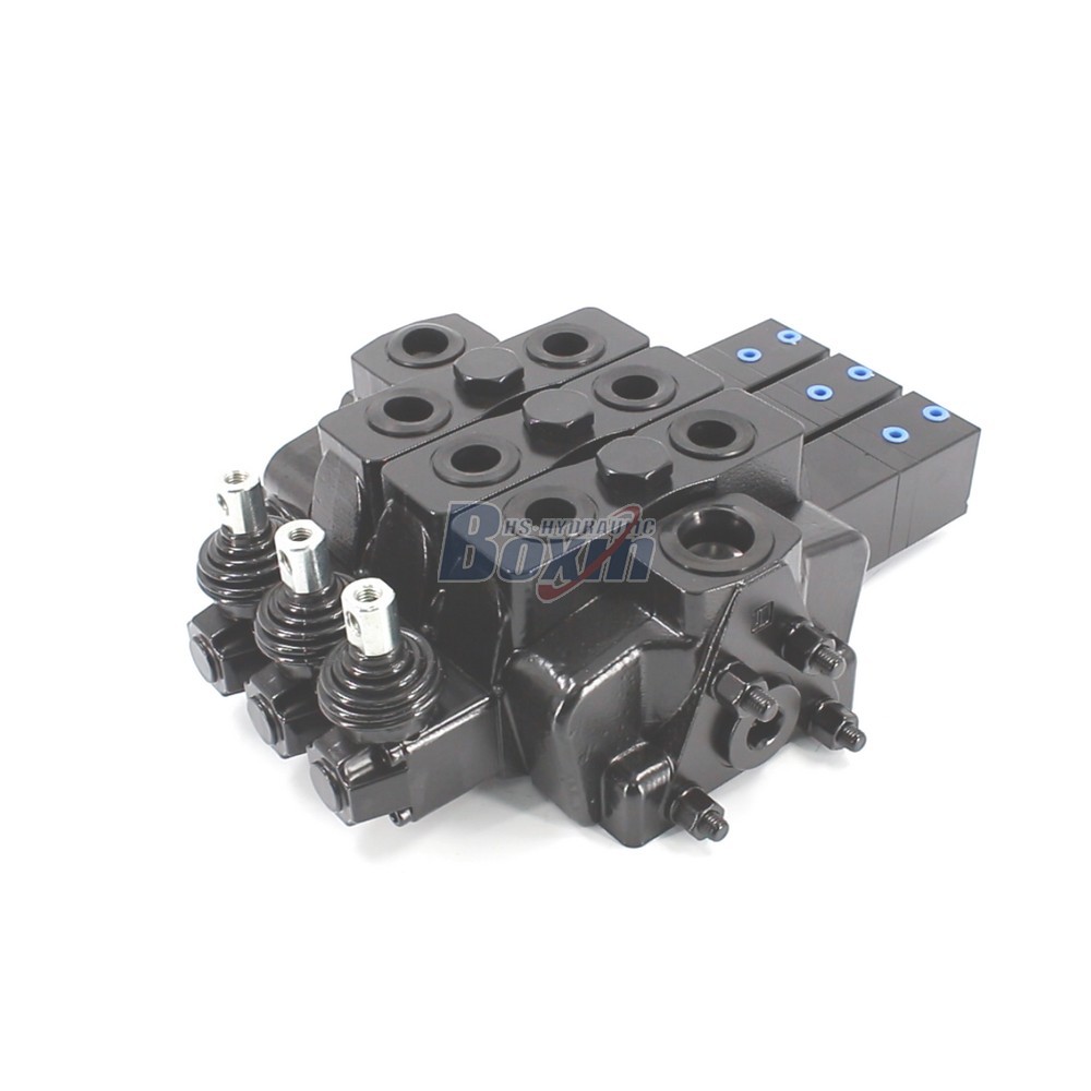 Manufacturer Price SDS180Q Pneumatic Manual 3 Spool Sectional Hydraulic Valve image